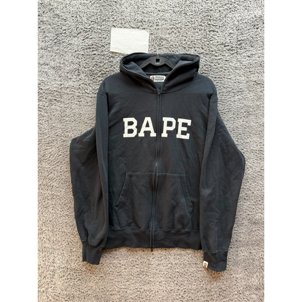 A Bathing Ape BAPE New Year 2021 Premium Full Zip Fleece Hoodie Black Size XL